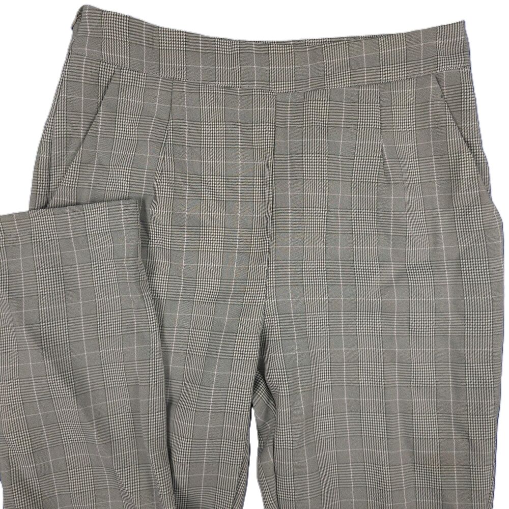 Nasty Gal Pants women Size  4 Grey Check Pattern Tailored Dressy